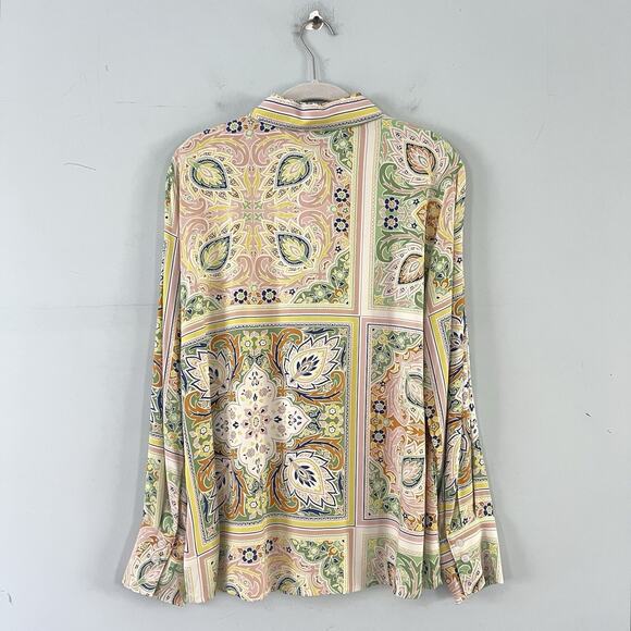 NWT Sanctuary The Vintage Scarf Paisley Long Sleeve Button-Up Shirt - Picture 5 of 8